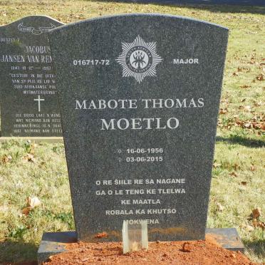 MOETLO Mabote Thomas 1956-2015