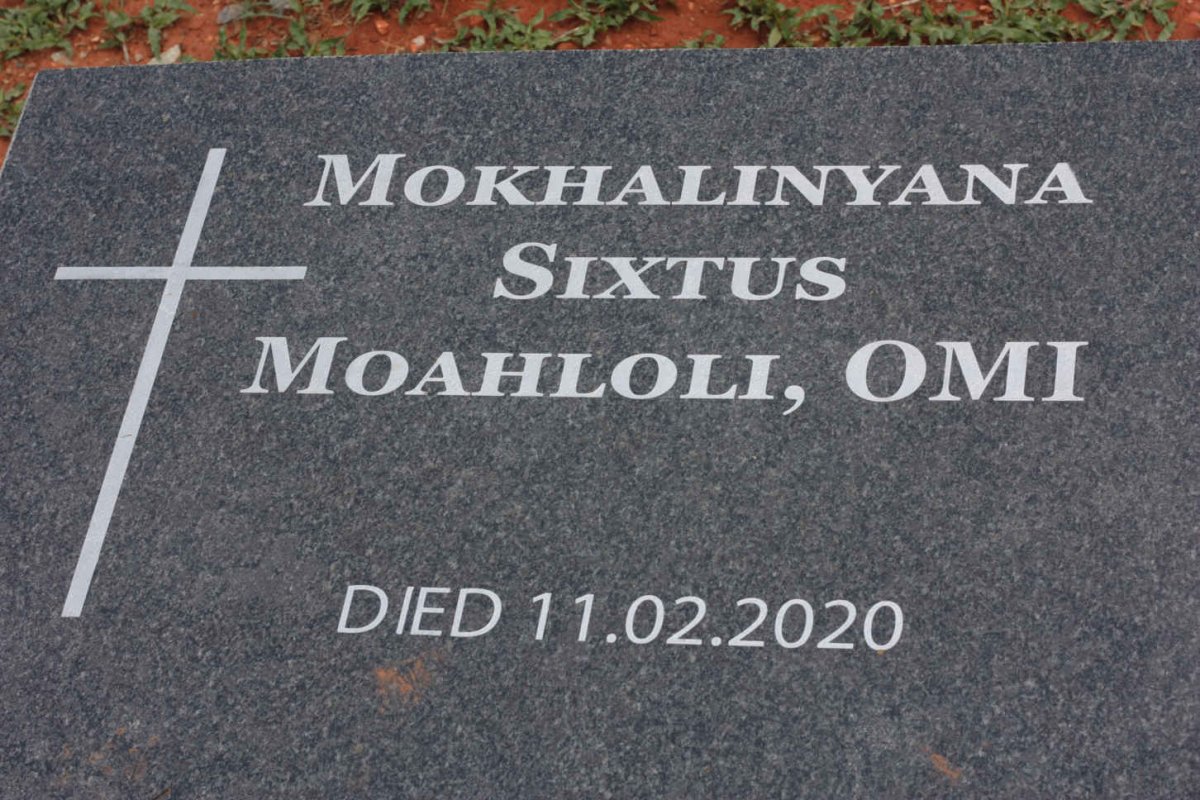 MOAHLOLI Mokhlalinyana Sixtus -2020