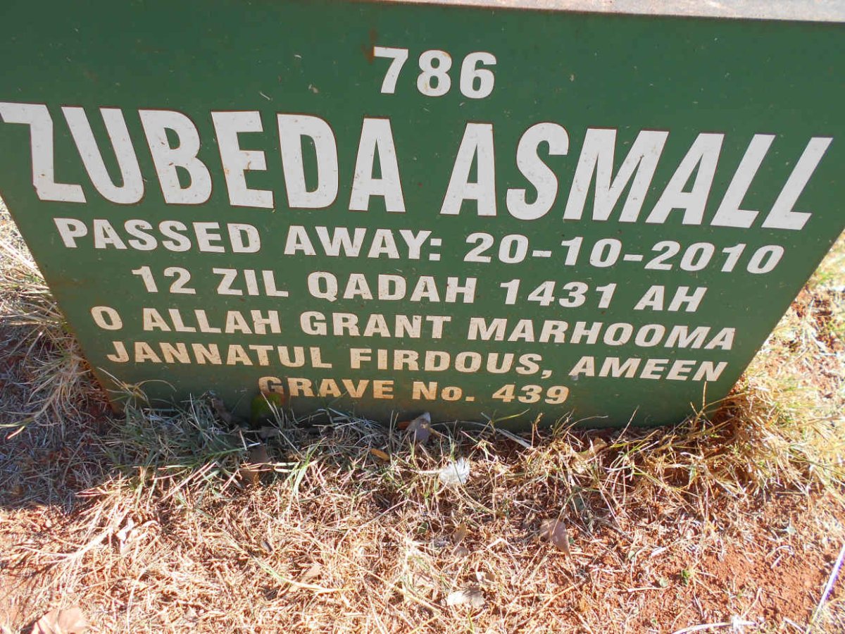 ASMALL Zubeda -2010