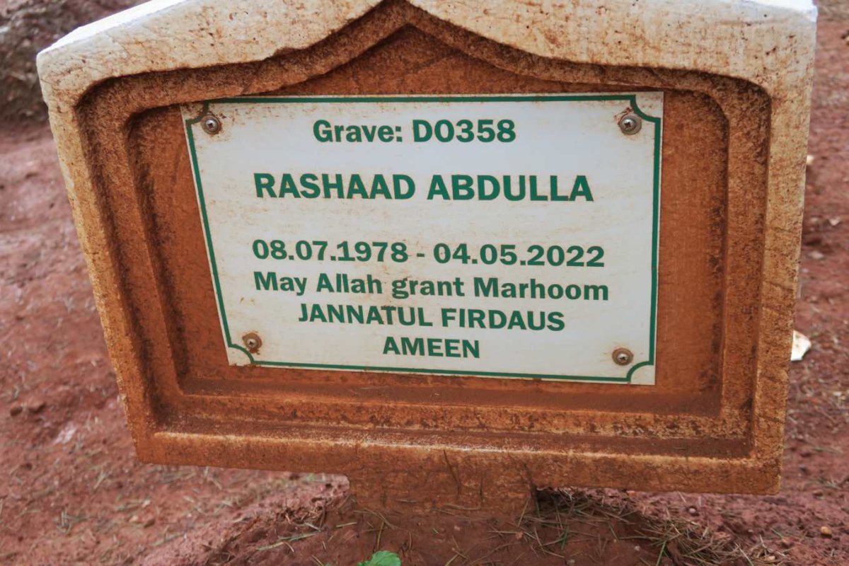 ABDULLA Rashaad 1978-2022
