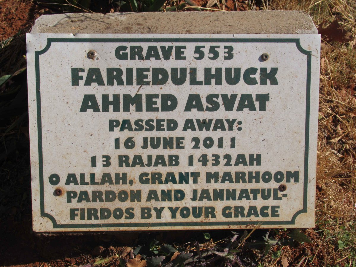 ASVAT Fariedulhuck Ahmed -2011