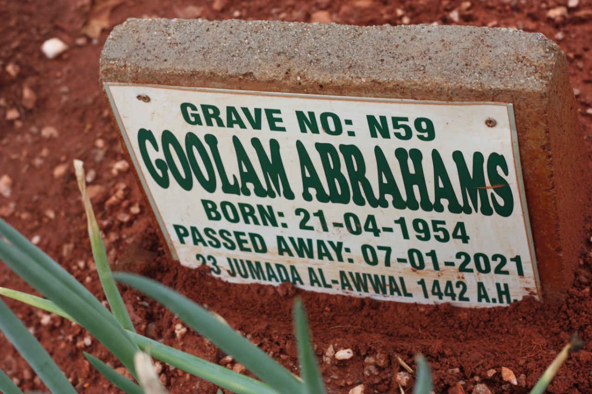 ABRAHAMS Goolam 1954-2021