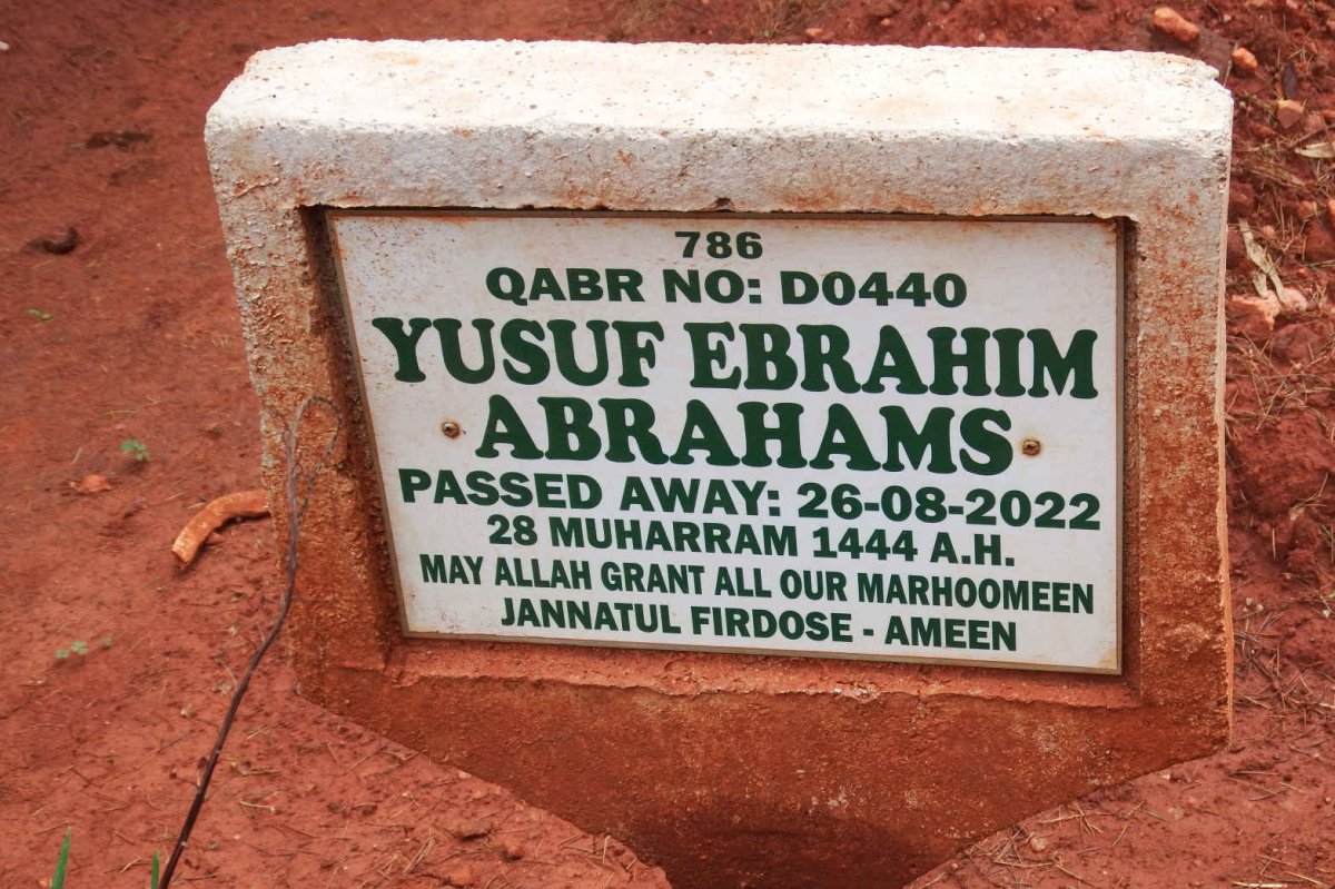 ABRAHAMS Yusuf Ebrahim -2022