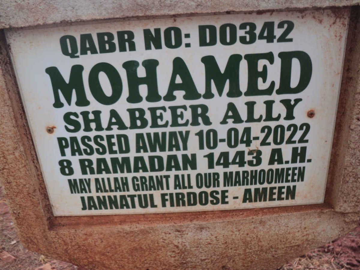 ALLY Mohamed Shabeer -2022