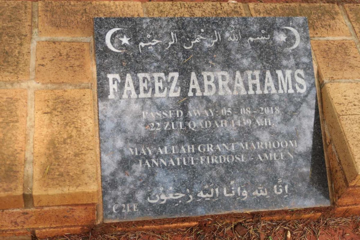 ABRAHAMS Faeez -2018
