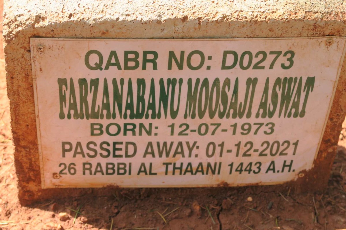 ASWAT Farzanabanu Moosaji 1973-2021