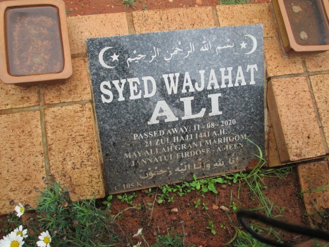 ALI Seyd Wajahat -2020