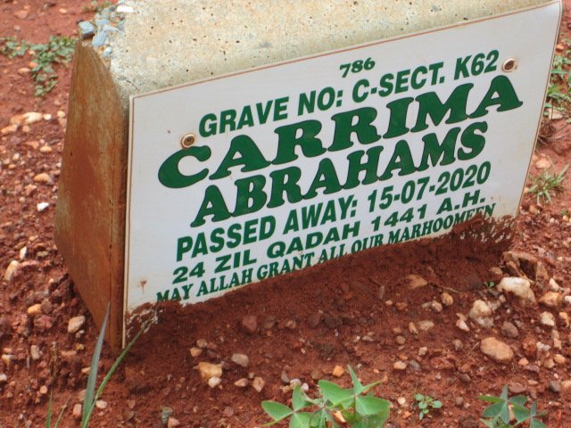 ABRAHAMS Carrima -2020