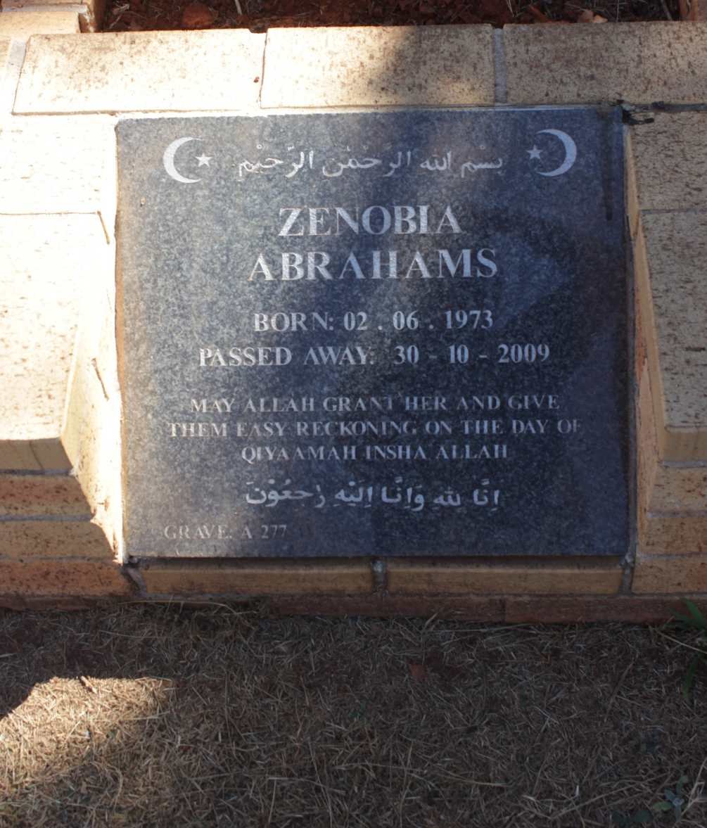 ABRAHAMS Zenobia 1973-2009