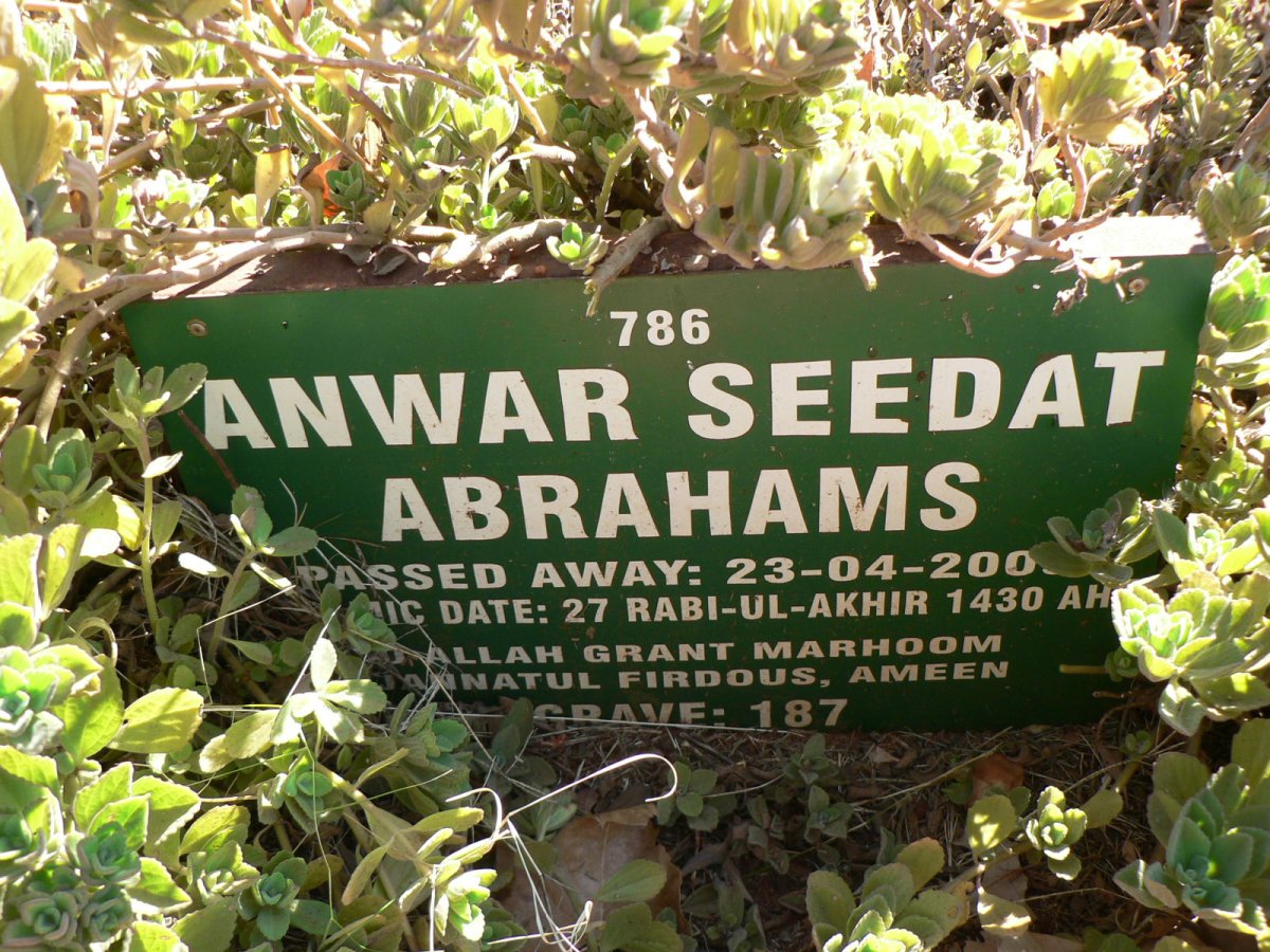 ABRAHAMS Anwar Seedat -2009