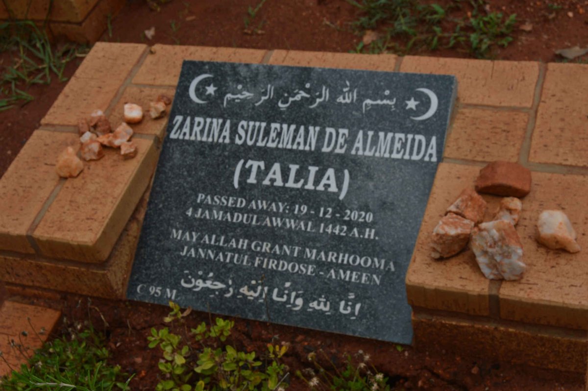 ALMEIDA Zarina Suleman, de -2020