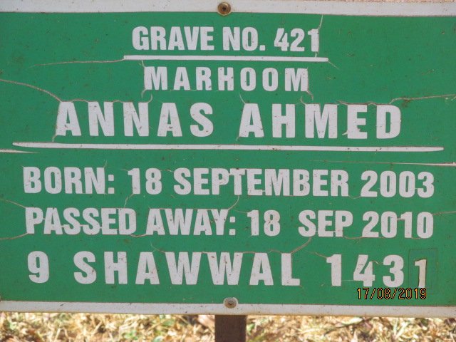 AHMED Marhoom Annas 2003-2010