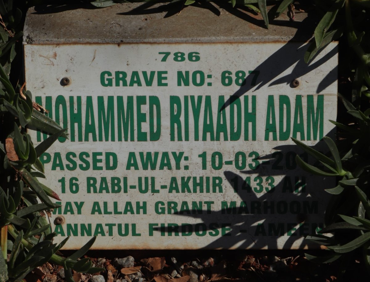 ADAM Mohammed Riyaadh -201?