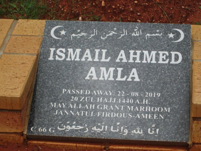 AMLA Ismail Ahmed -2019