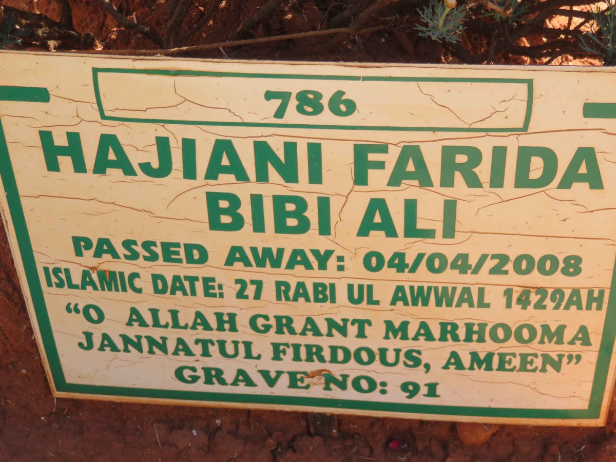 ALI Hajiani Farida Bibi -2008