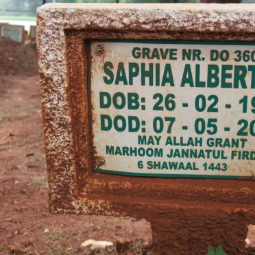 ALBERTYN Saphia 1936-2022