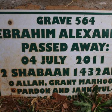 ALEXANDER Ebrahim -2011