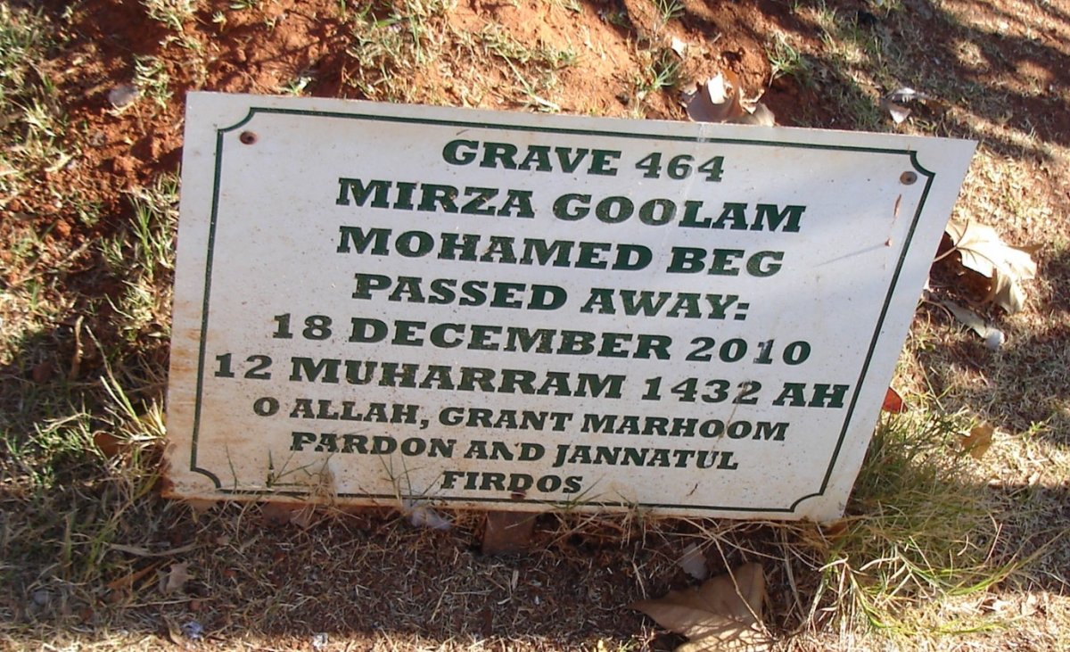 BEG Mirza Goolam Mohamed -2010