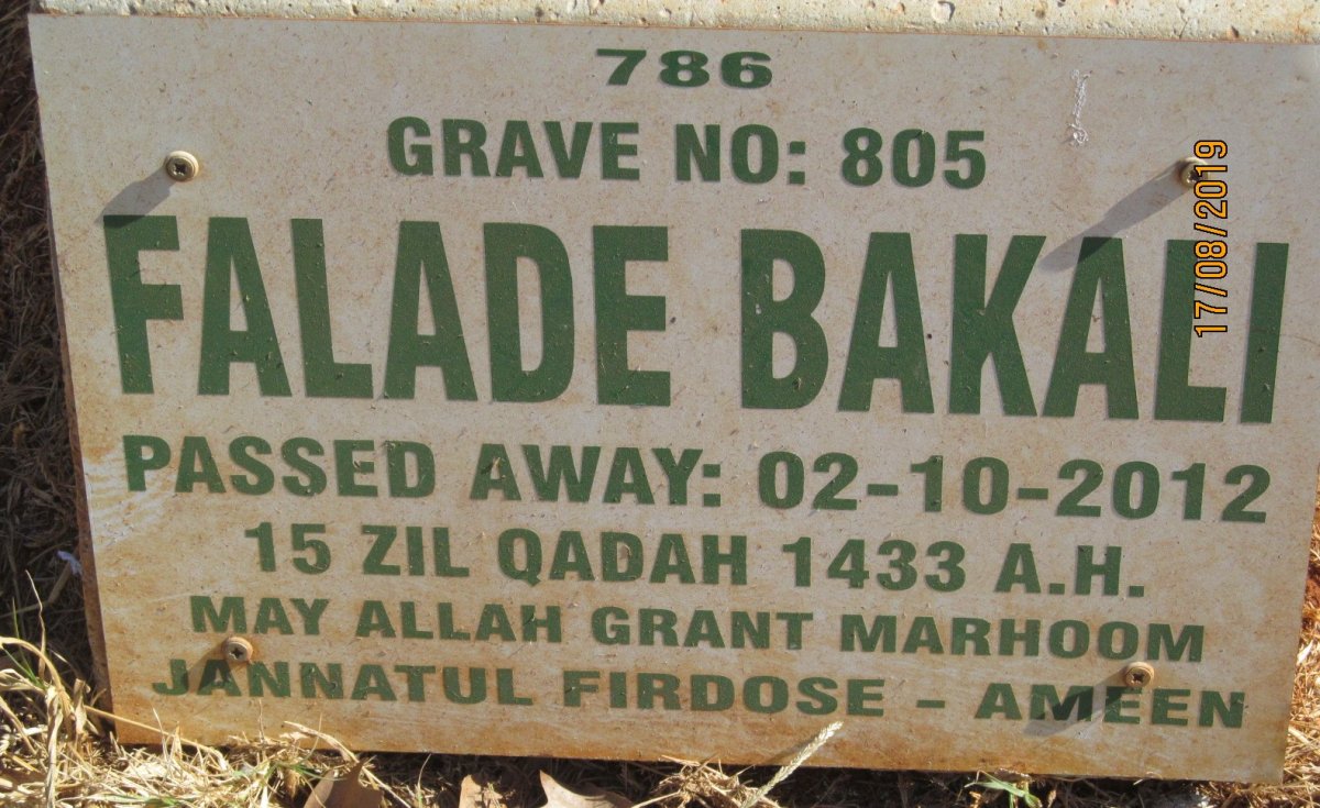 BAKALI Falade -2012