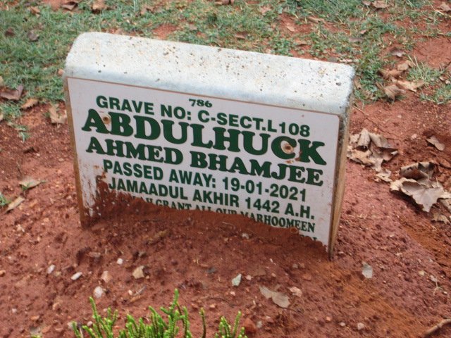 BHAMJEE Abdulhuck Ahmed -2021