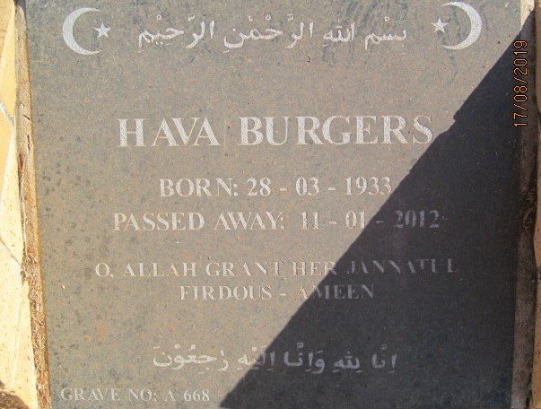 BURGERS Hava 1933-2012