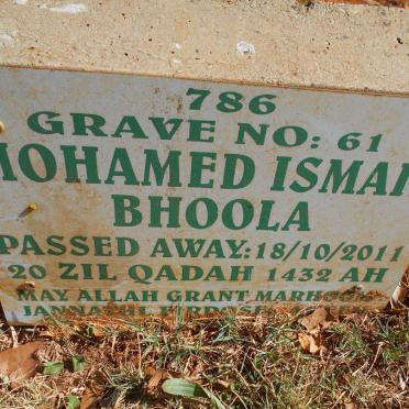 BHOOLA Mohamad Ismail -2011