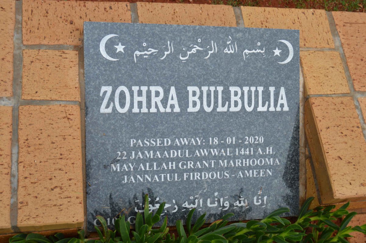 BULBULIA Zohra -2020