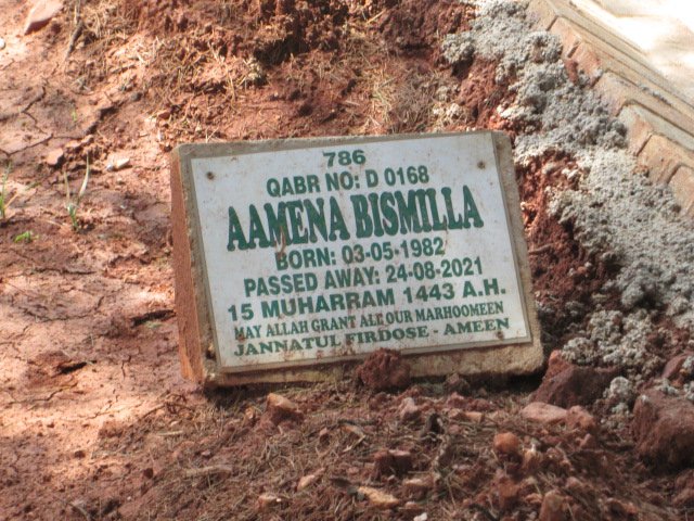 BISMILLA Aamena 1982-2021