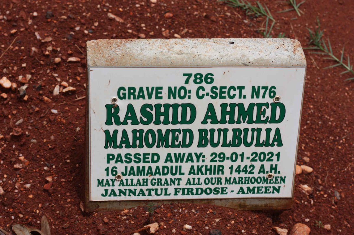BULBULIA Rashid Ahmed Mahomed -2021