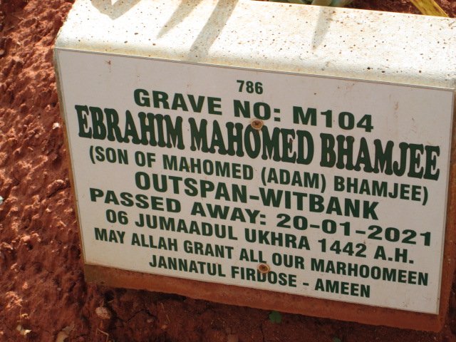 BHAMJEE Ebrahim Mahomed -2021