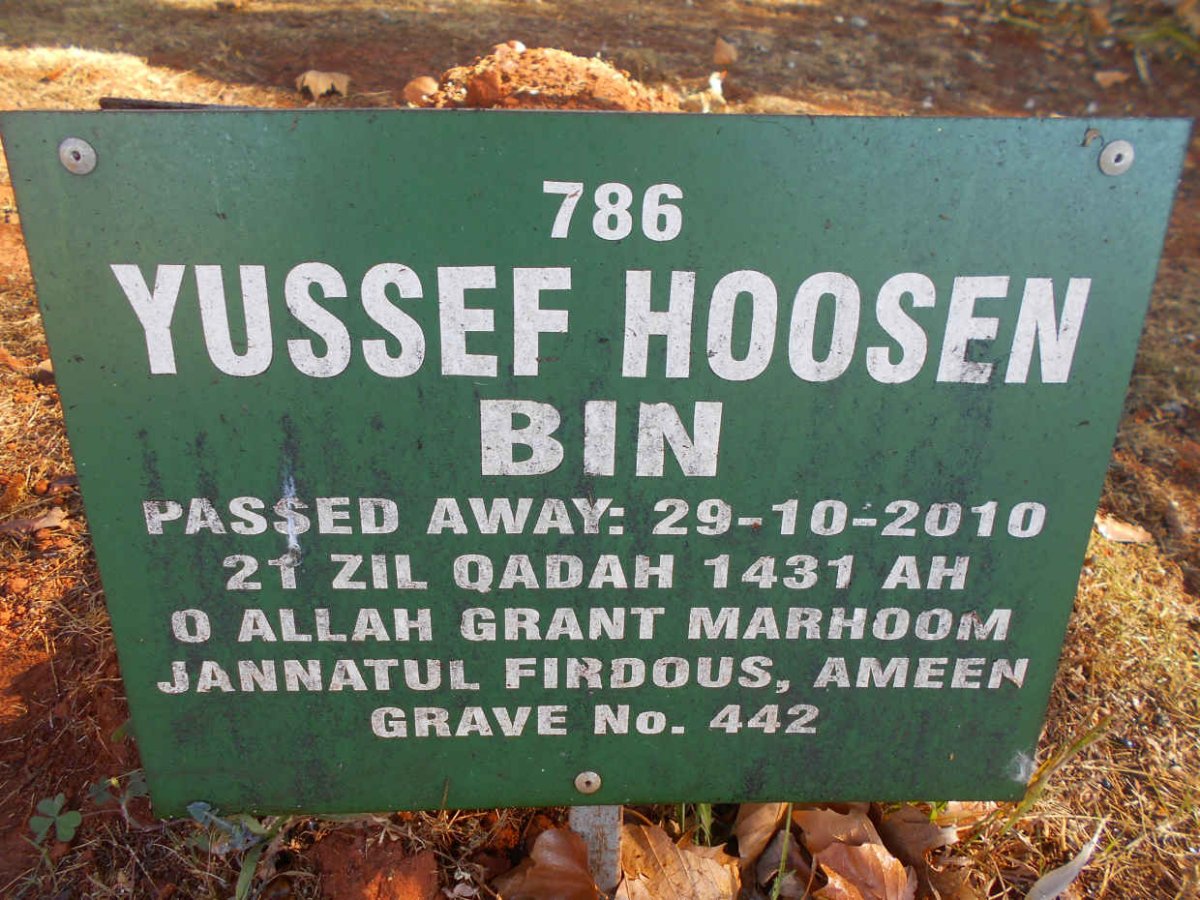 BIN Yussef Hoosen -2010