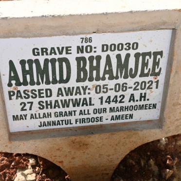 BHAMJEE Ahmid -2021
