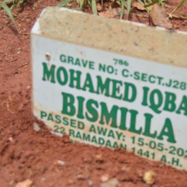 BISMILLA Mohamed Iqbal -2020