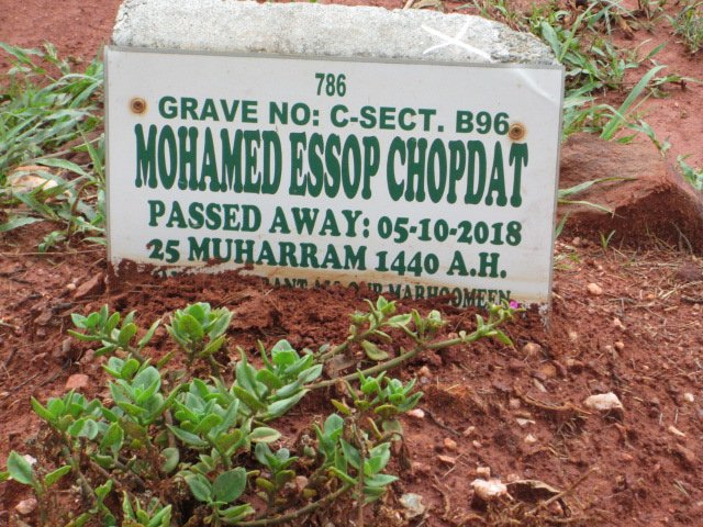 CHOPDAT Mohamed Essop -2018