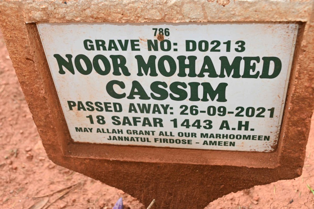 CASSIM Noor Mohamed -2021