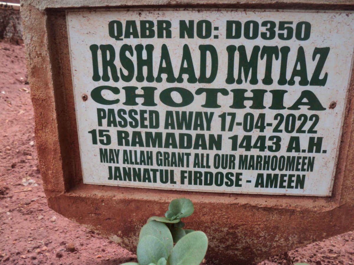 CHOTHIA Irshaad Imtiaz -2022