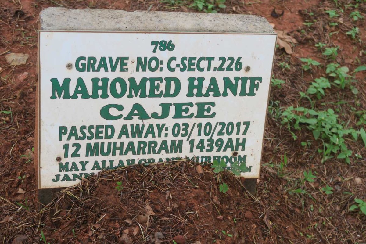 CAJEE Mahomed Hanif -2017