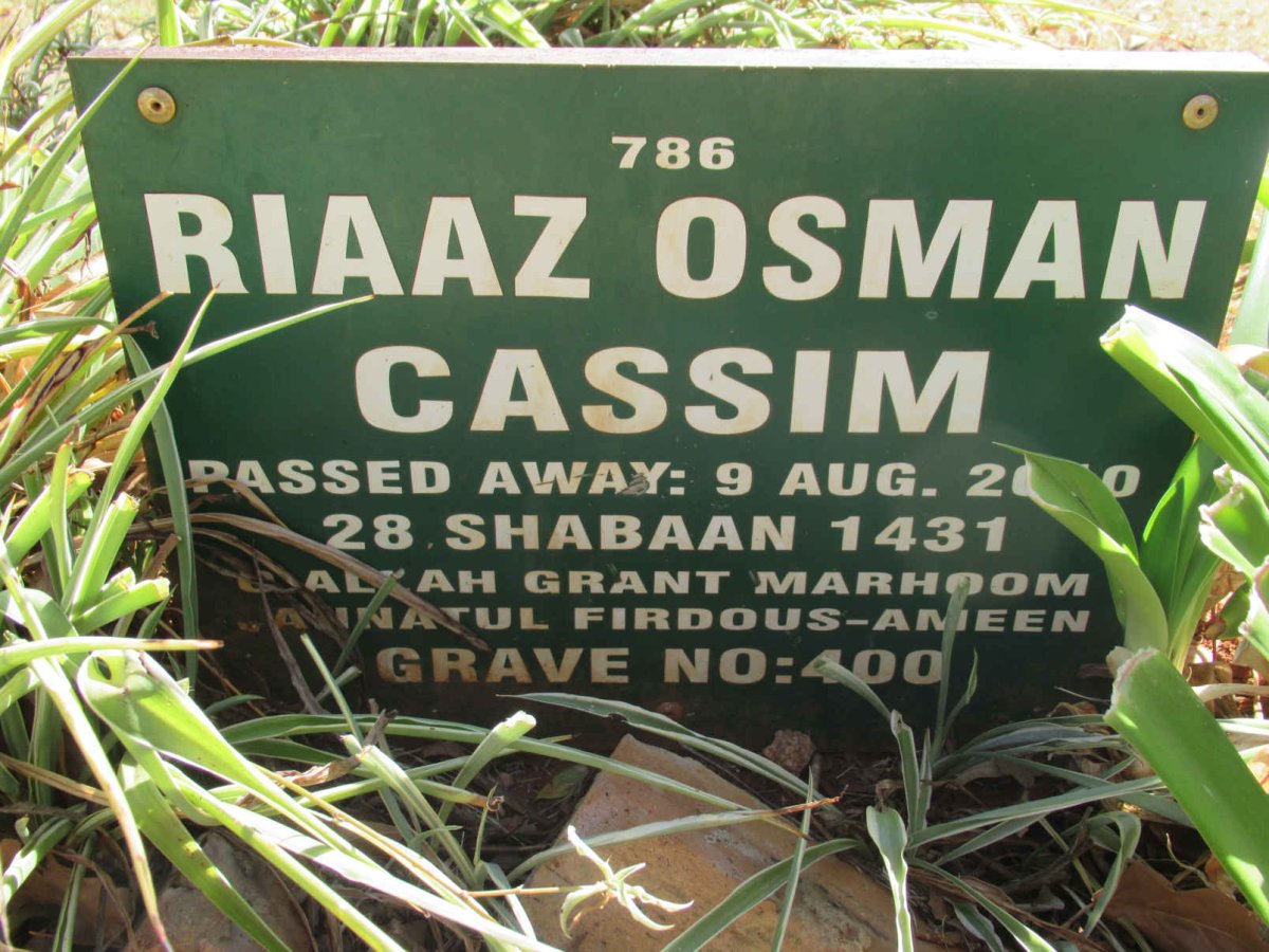CASSIM Riaaz Osman -2??0