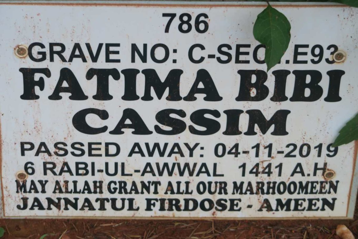 CASSIM Fatima Bibi -2019