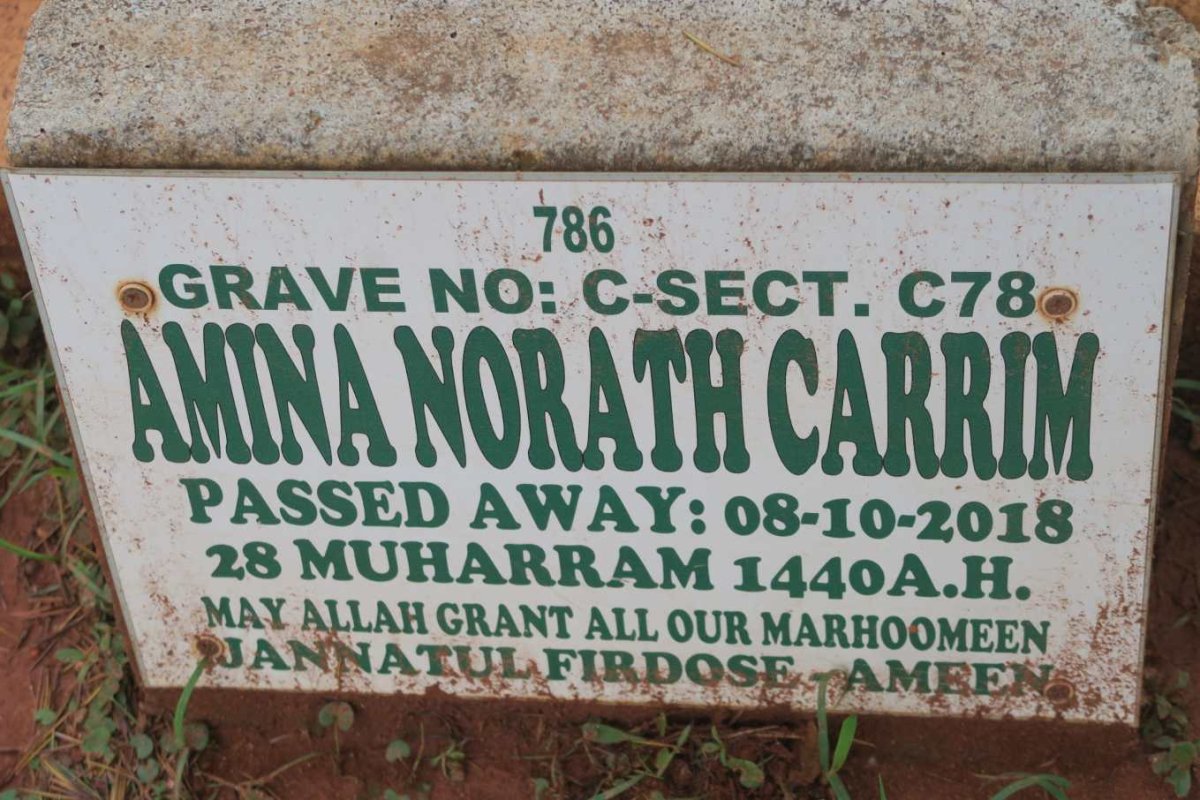 CARRIM Amina Norath -2018