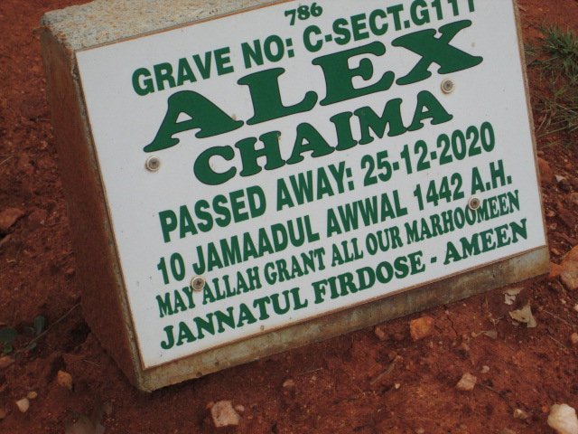 CHAIMA Alex -2020