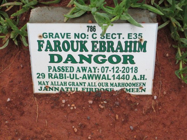 DANGOR Farouk Ebrahim -2018