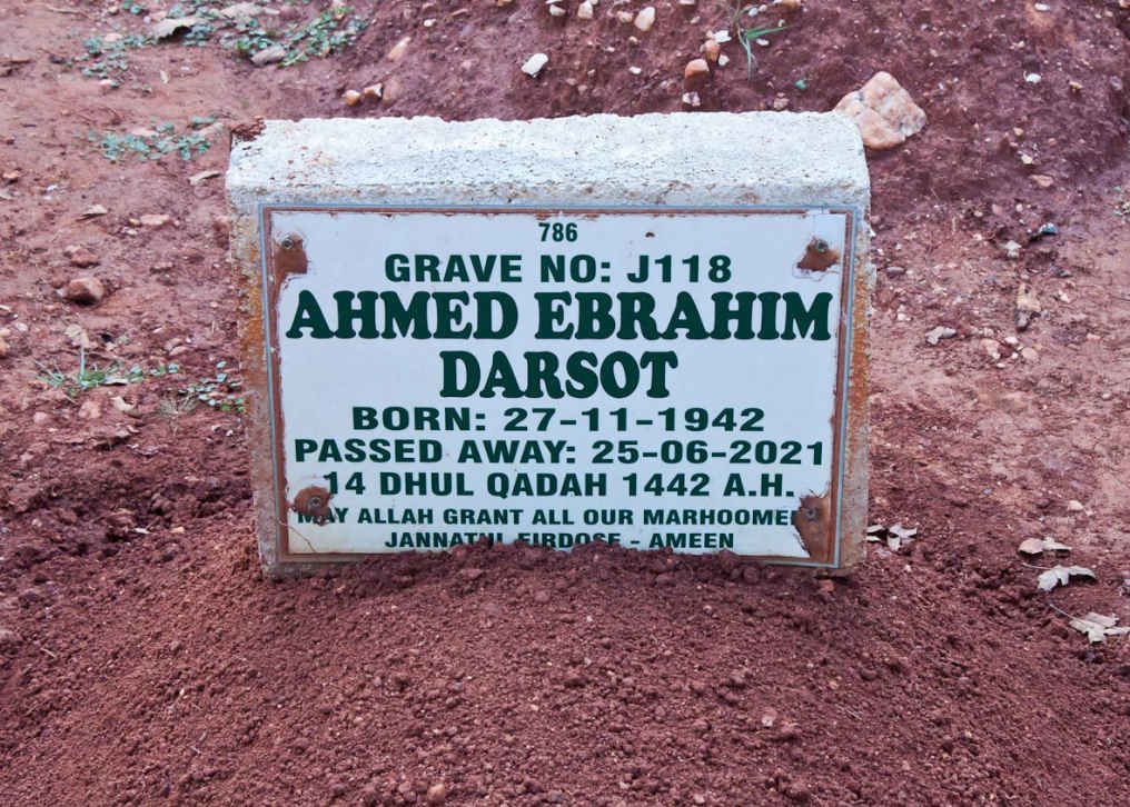 DARSOT Ahmed Ebrahim 1942-2021