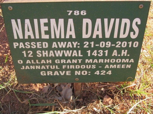 DAVIDS Naiema -2010