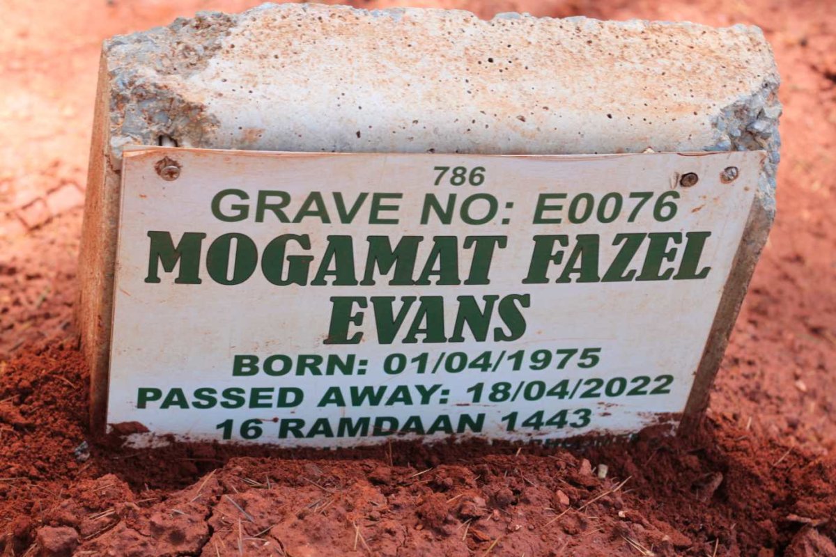 EVANS Mogamat Fazel 1975-2022