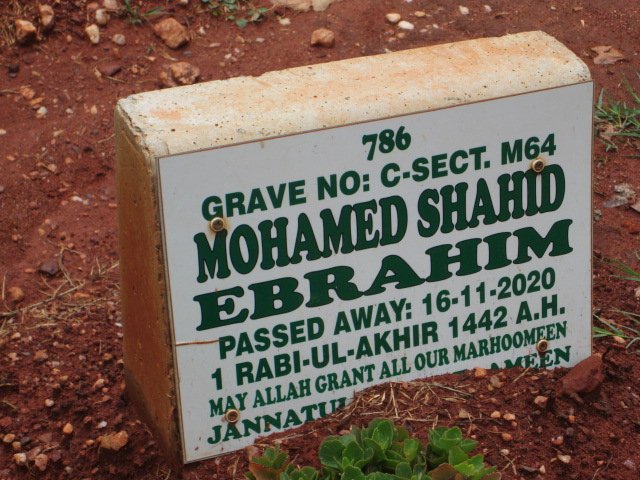 EBRAHIM Mohamed Shahid -2020