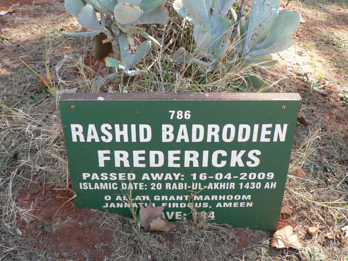 FREDERICKS Rashid Badrodien -2009