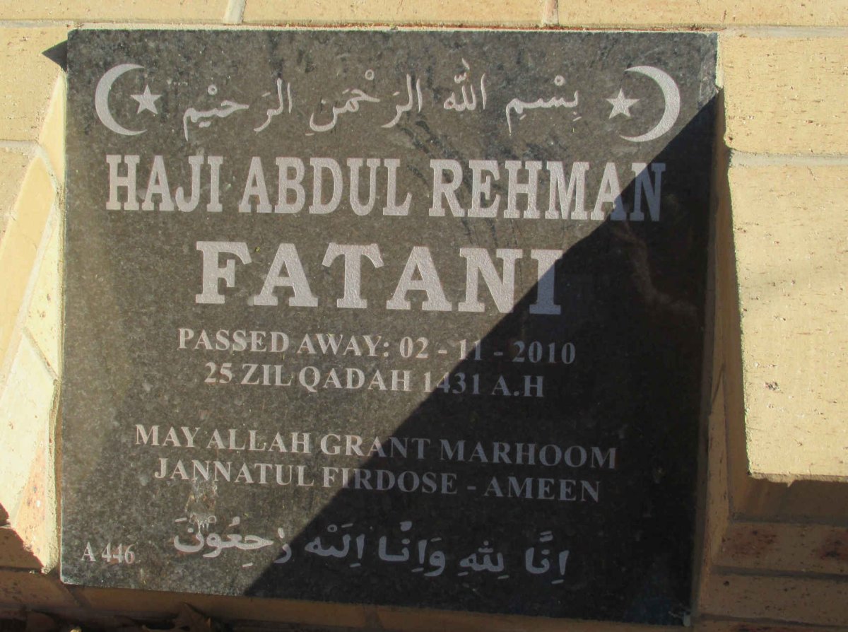 FATANI Haji Abdul Rehman -2010