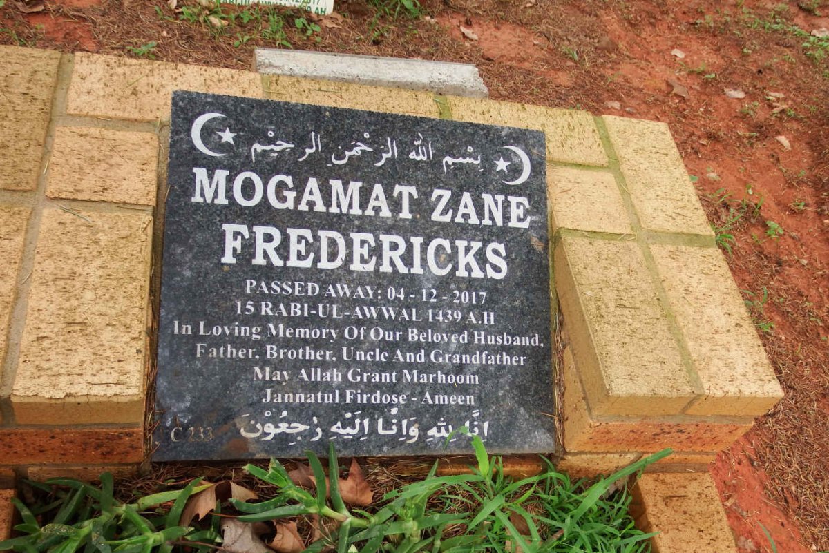 FREDERICKS Mogamat Zane -2017