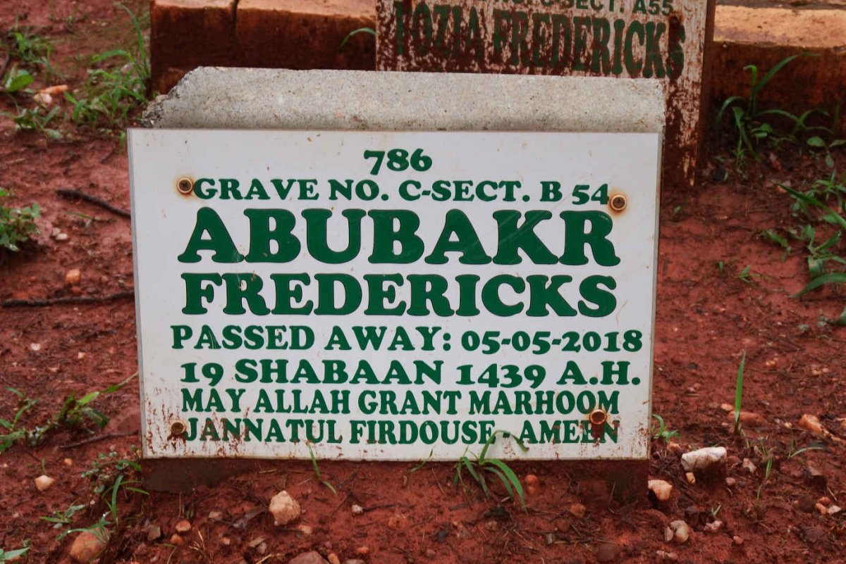 FREDERICKS Abubakr -2018